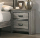 Crown Mark Furniture Carter 2 Drawer Nightstand in Gray image