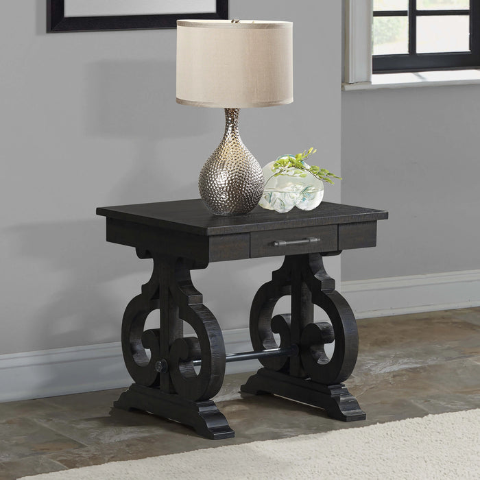 Stone Occasional Side Table With PU Base
