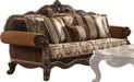 Acme Furniture Jardena Sofa with 6 Pillows in Cherry Oak 50655 image