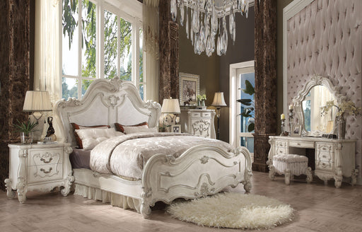 Versailles Bone White Eastern King Bed - In Home Furniture (San Antonio, TX)