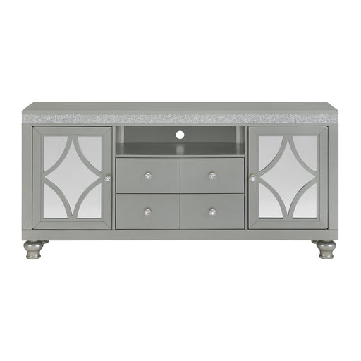 Avril 70" TV Stand in Silver - In Home Furniture (San Antonio, TX)