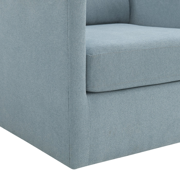 Acacia Swivel Chair in Freya Light Blue