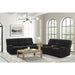 Admiral Motion Loveseat with Console in Masis Black - In Home Furniture (San Antonio, TX)