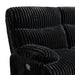 Admiral 3PC Living Room Set in Masis Black-Sofa, Loveseat & Recliner - In Home Furniture (San Antonio, TX)