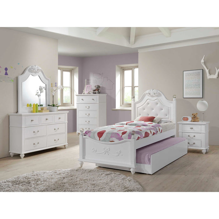 ALANA PLATFORM BEDROOM SET W/ STORAGE TRUNDLE - In Home Furniture (San Antonio, TX)