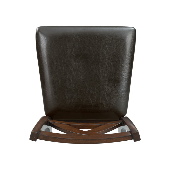 Alex Counter Side Chair W/Brown PU Espresso (2 Per Pack) - In Home Furniture (San Antonio, TX)