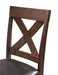 Alex Counter Side Chair W/Brown PU Espresso (2 Per Pack) - In Home Furniture (San Antonio, TX)