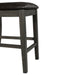 Alex Counter Side Chair W/Black PU Grey (2 Per Pack) - In Home Furniture (San Antonio, TX)