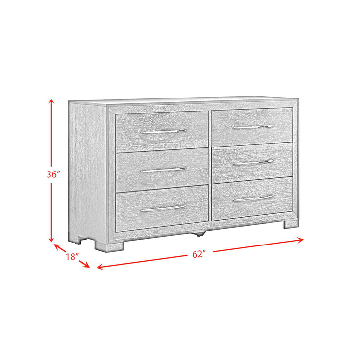 Allan 6-Drawer Dresser in Black - In Home Furniture (San Antonio, TX)