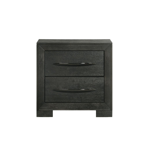 Allan 2-Drawer Nightstand in Black - In Home Furniture (San Antonio, TX)