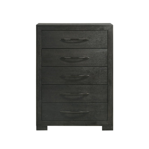 Allan 5-Drawer Chest in Black - In Home Furniture (San Antonio, TX)