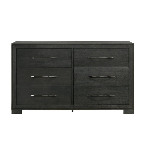 Allan 6-Drawer Dresser in Black - In Home Furniture (San Antonio, TX)