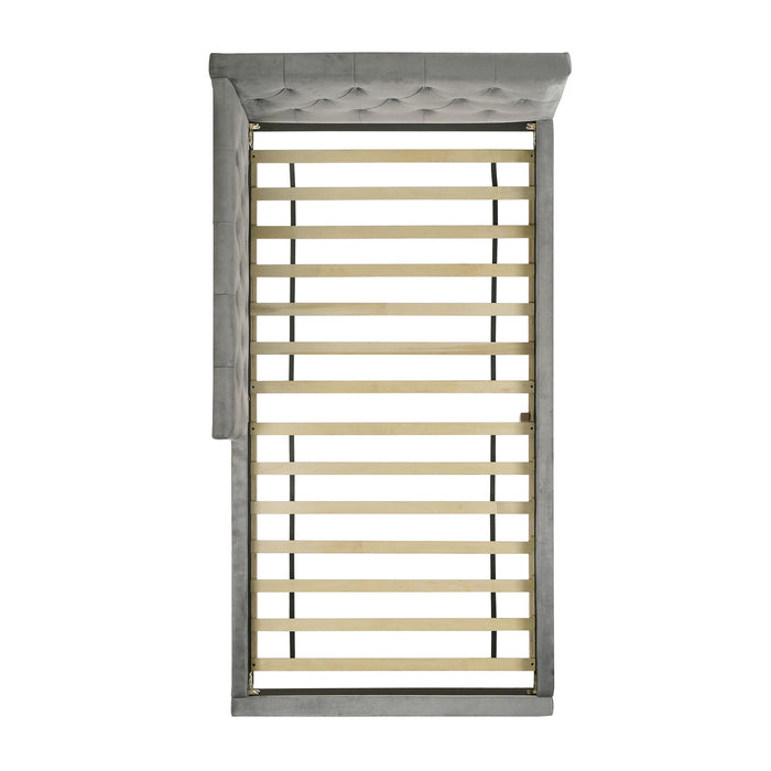 Amberley UPH Corner Bed with LED and USB - In Home Furniture (San Antonio, TX)