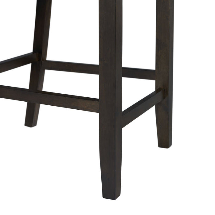Amherst Counter Side Chair W/PU Cushion Dark Finish (2 Per Pack) - In Home Furniture (San Antonio, TX)