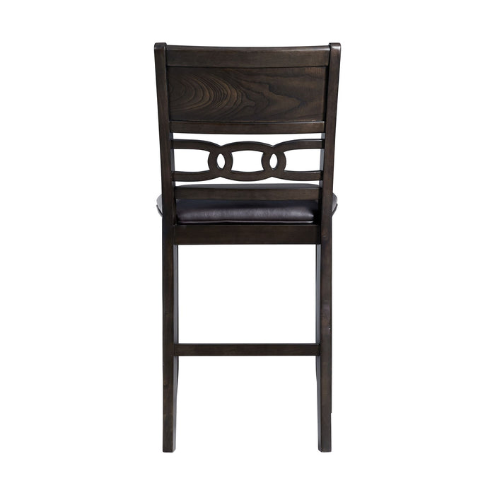 Amherst Counter Side Chair W/PU Cushion Dark Finish (2 Per Pack) - In Home Furniture (San Antonio, TX)
