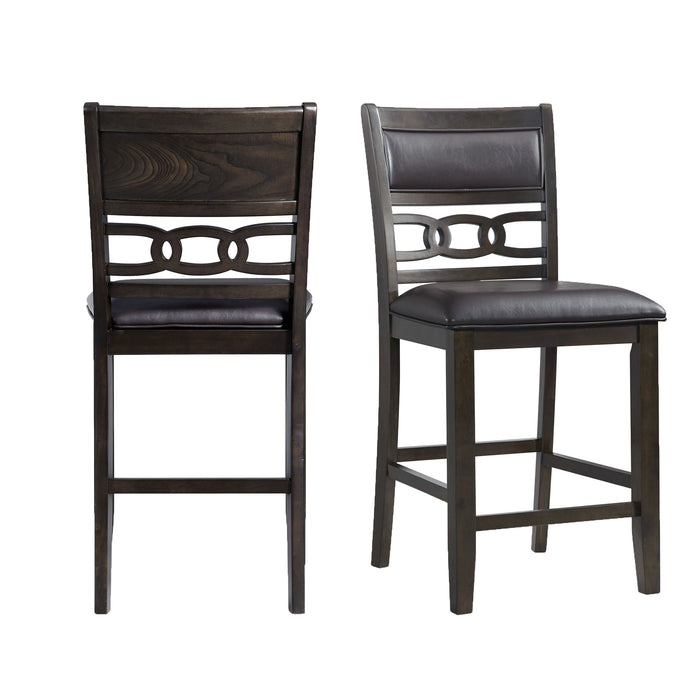 Amherst Counter Side Chair W/PU Cushion Dark Finish (2 Per Pack) - In Home Furniture (San Antonio, TX)