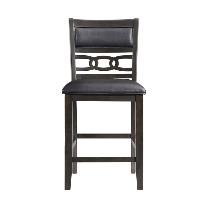 Amherst Counter Side Chair W/PU Cushion Dark Finish (2 Per Pack) - In Home Furniture (San Antonio, TX)