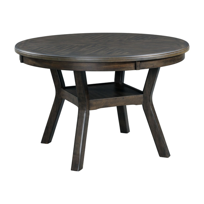 Amherst Dining Table w/Wood Leg Dark Finish - In Home Furniture (San Antonio, TX)
