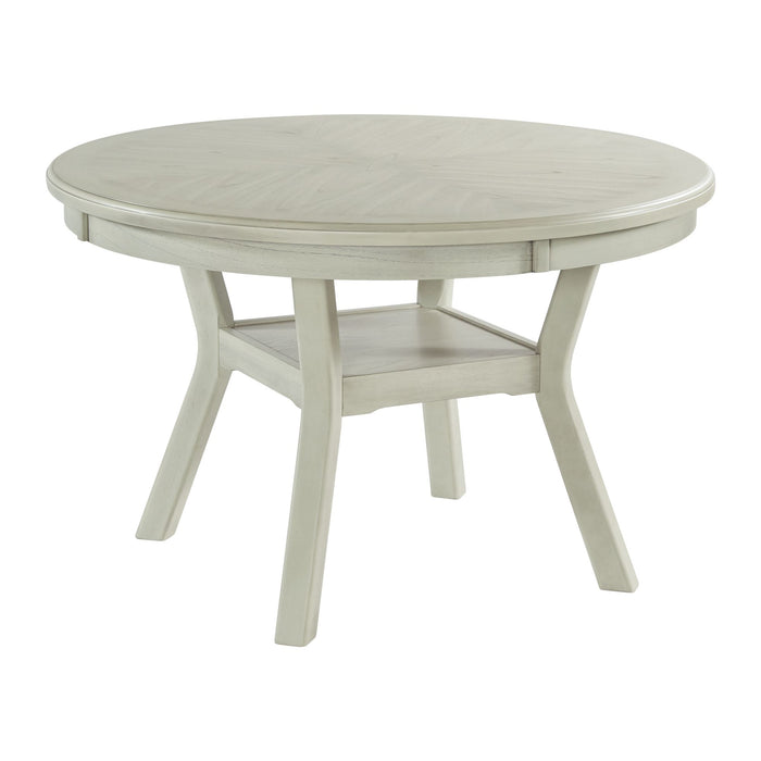 Amherst Dining Table w/Wood Leg White Finish - In Home Furniture (San Antonio, TX)