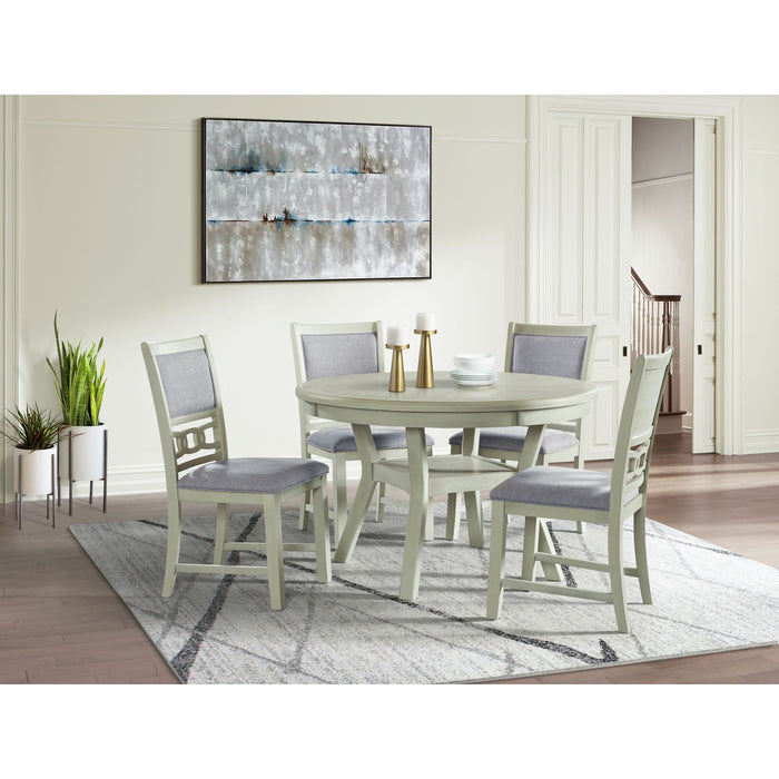 Amherst Dining Table w/Wood Leg White Finish - In Home Furniture (San Antonio, TX)