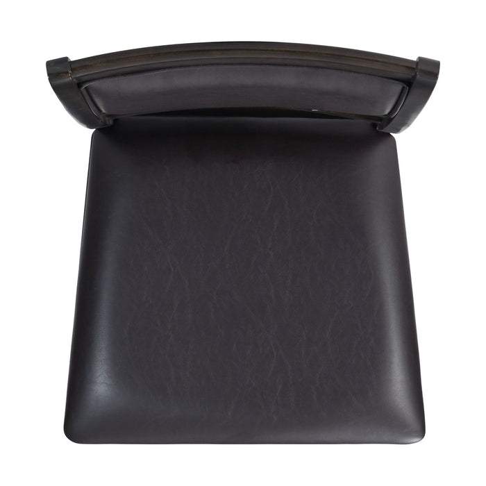 Amherst Counter Side Chair W/PU Cushion Dark Finish (2 Per Pack) - In Home Furniture (San Antonio, TX)