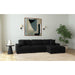 Arizona 3PC Sectional Set with RHF Chaise in Steno Black - In Home Furniture (San Antonio, TX)