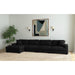 Arizona 4PC Sectional Set with LHF Chaise in Steno Black - In Home Furniture (San Antonio, TX)