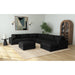 Arizona 7PC Sectional Set with RHF Chaise in Steno Black - In Home Furniture (San Antonio, TX)