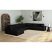 Arizona 6PC Sectional Set with LHF Chaise in Steno Black - In Home Furniture (San Antonio, TX)