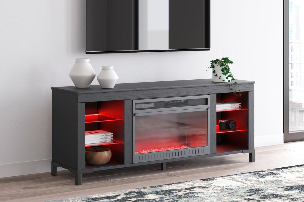 Cayberry 60" TV Stand with Electric Fireplace - In Home Furniture (San Antonio, TX)