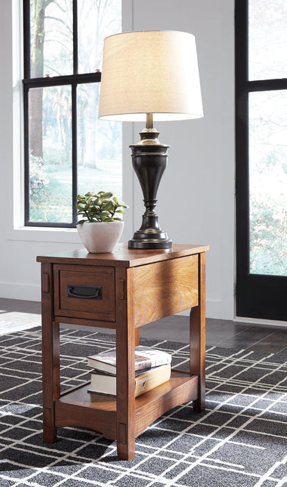 Breegin Chairside End Table - In Home Furniture (San Antonio, TX)