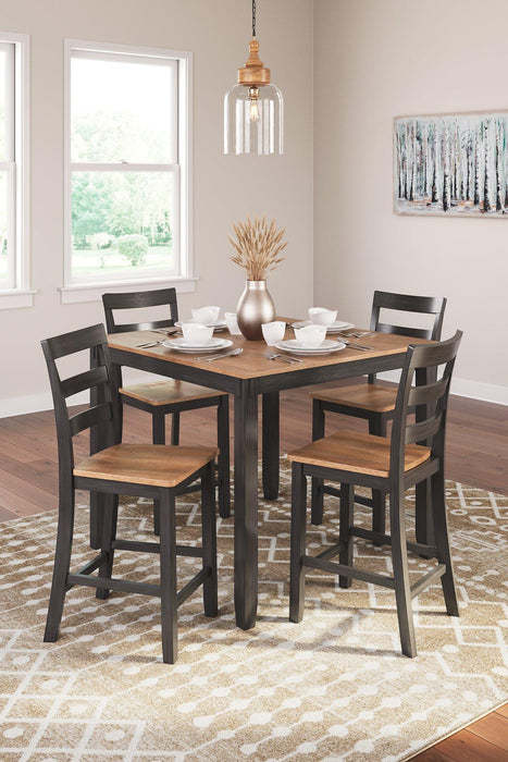 Gesthaven Counter Height Dining Table and 4 Barstools (Set of 5) - In Home Furniture (San Antonio, TX)