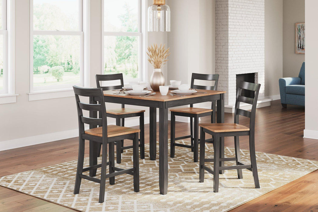 Gesthaven Counter Height Dining Table and 4 Barstools (Set of 5) - In Home Furniture (San Antonio, TX)