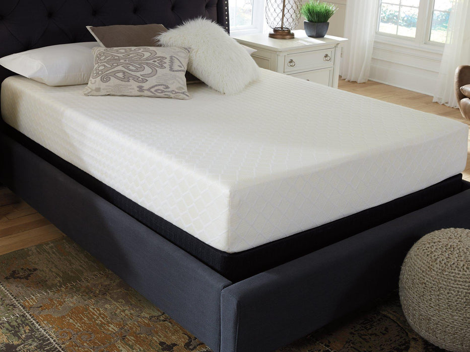 10 Inch Chime Memory Foam Mattress Set - In Home Furniture (San Antonio, TX)