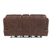 Atlantis Power Motion Loveseat with Power Motion Head Recliner & Console in Heritage Brown - In Home Furniture (San Antonio, TX)