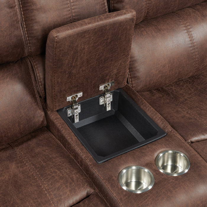 Atlantis 3PC Living Room Set in Heritage Brown-Sofa, Loveseat & Recliner - In Home Furniture (San Antonio, TX)