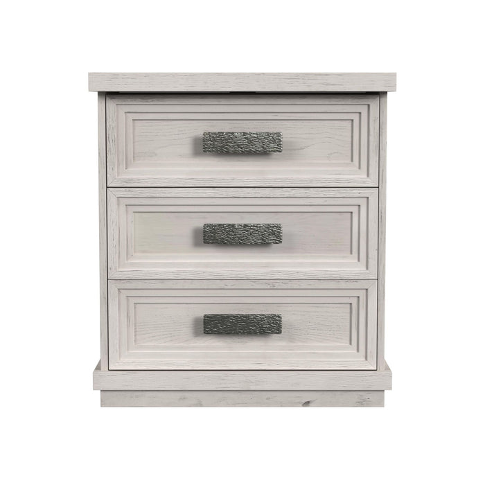 Avalanche 3-Drawer Nightstand with USB in Antique White