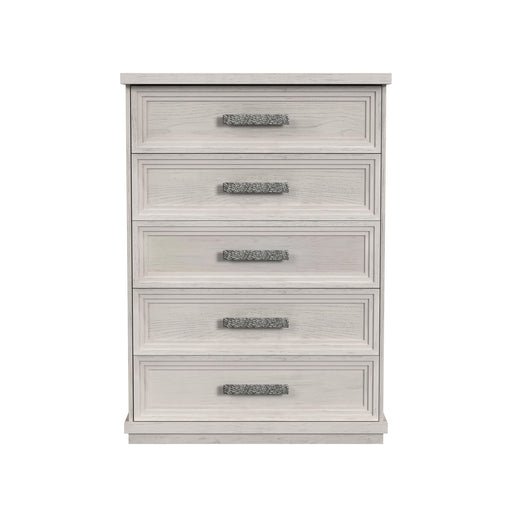 Avalanche 5-Drawer Chest in Antique White - In Home Furniture (San Antonio, TX)