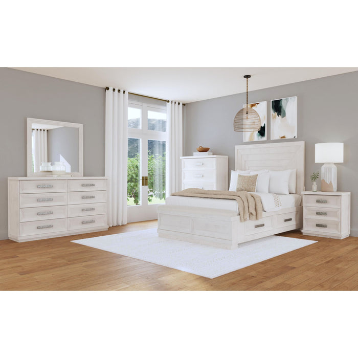 Avalanche 5-Drawer Chest in Antique White - In Home Furniture (San Antonio, TX)