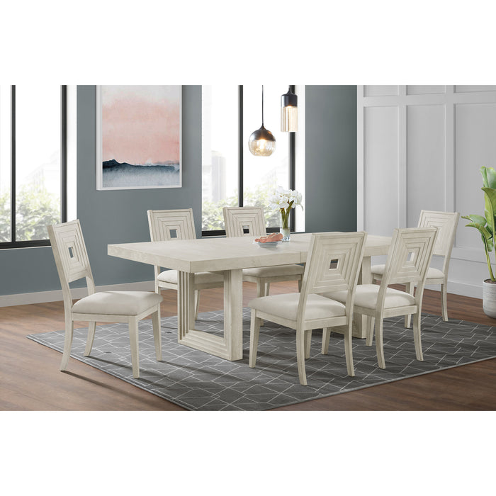 Avalanche Dining Side Chair in Antique White (2 Per Carton) - In Home Furniture (San Antonio, TX)