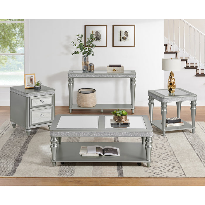 Avril End Table in Silver - In Home Furniture (San Antonio, TX)