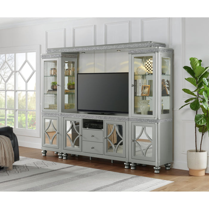 Avril 60" TV Stand in Silver - In Home Furniture (San Antonio, TX)