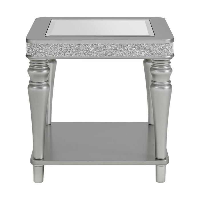 Avril End Table in Silver - In Home Furniture (San Antonio, TX)