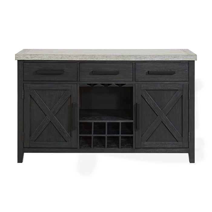 Axel Server in Light Grey and Espresso