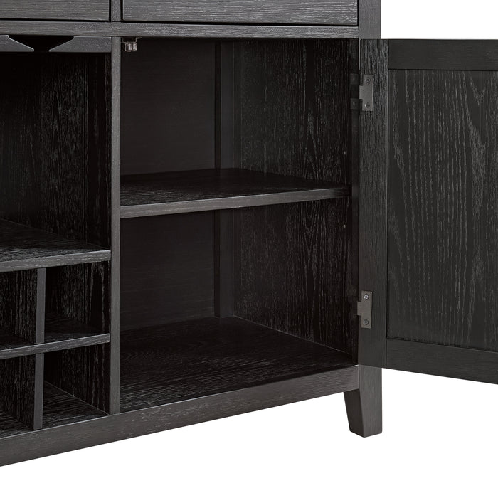 Axel Server in Light Grey and Espresso