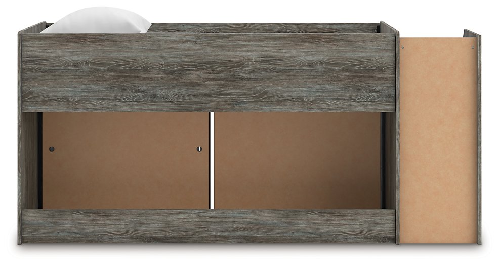 Frandern Loft Bed with Bookcase and Drawer Storage - In Home Furniture (San Antonio, TX)