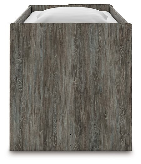 Frandern Loft Bed with Bookcase and Drawer Storage - In Home Furniture (San Antonio, TX)