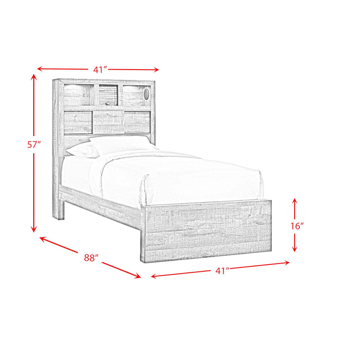 Bailey Bookcase Panel Bedroom Set with Bluetooth - In Home Furniture (San Antonio, TX)