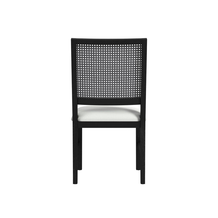 Bahama Breeze Dining Chair with White Fabric in Black (2 Per Carton) - In Home Furniture (San Antonio, TX)