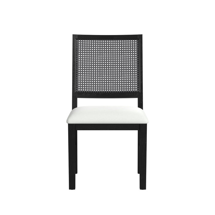 Bahama Breeze Dining Chair with White Fabric in Black (2 Per Carton) - In Home Furniture (San Antonio, TX)